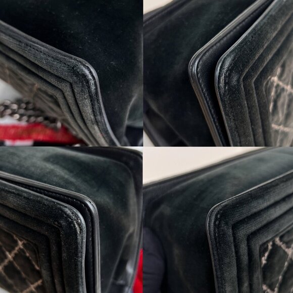 Authentic Chanel Old Boy Quilted Velvet Crossbody Bag 19944074 B0766 - Picture 8 of 16